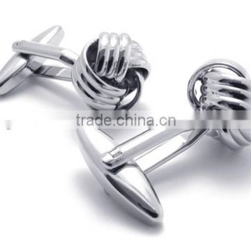 Stainless Steel polished knots design Cuff links