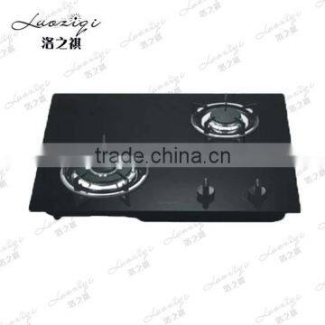 2016 european style 2 burner tempered glass surface gas stove