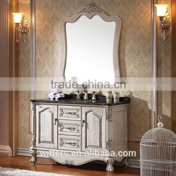 WTS-8044 special discount European style ash soild wood Material Bathroom Furniture