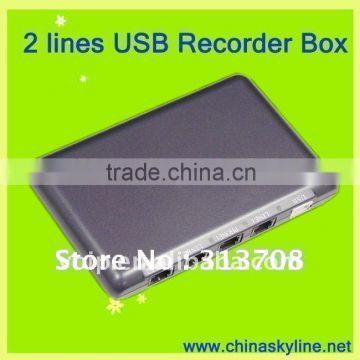 2 line USB recorder box/usb phone recorder
