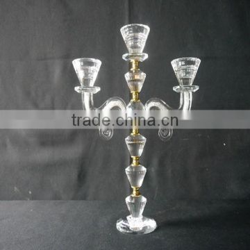 wholesale popular glass crystal candle holder for party decoration