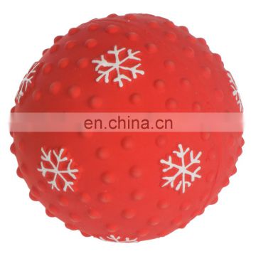 wholesale pet classic xmas ball squeaky latex toy