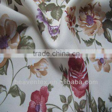 100% polyester woven plain upholstery flower print fabric (YH-25)