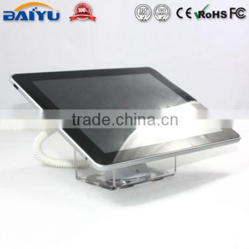 Acrylic tablet pc display fixture with security system ansd alarm fuction