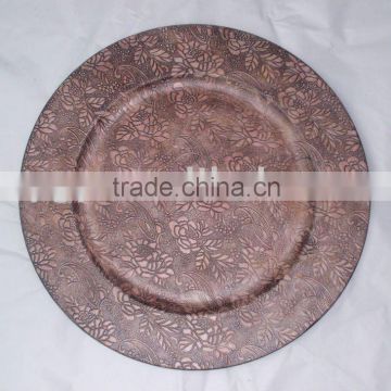 Rose face charger plate