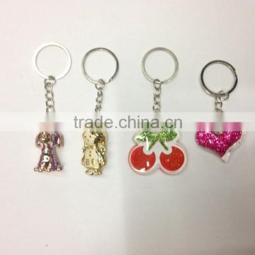 plastic fashion cherry key ring hook