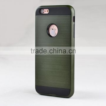 fashion army green silicone and pc made phone case for iphone 6 plus
