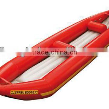 hot!!!(CE) PVC material 12ft 2-passenger inflatable kayak for sale with inflatable thwarts