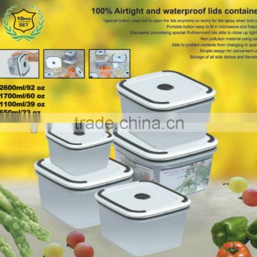 5pcs hot selling square waterproof food storage GL9001-B