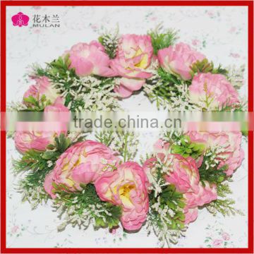 Hot Sle Colorful Flowers Wholesale Artificial Christmas Wreaths
