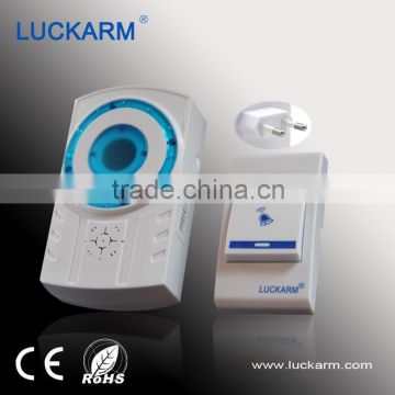 Luckarm AC power 220v 110v plug in wireless remote control doorbells for apartments
