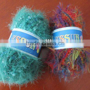 feather yarn 100% polyester fancy yarn knitting yarn