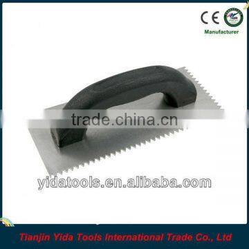 Plastic handle plastering trowels