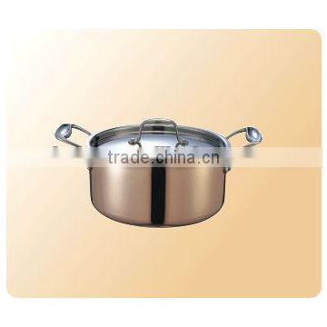 Three-ply Copper Double Holder Small Food Cook Boiler