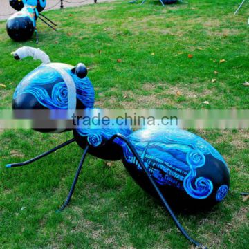 Fiberglass colorful ant statue for park decoration