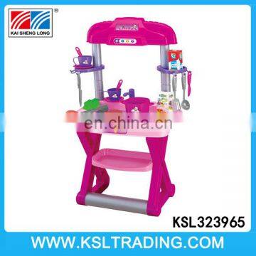 Funny kids kitchen set toy with sound and light for good sale