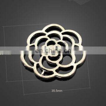 wholesale hollowed-out flower arrangement alloy pendant accessories for jewelry or for bags
