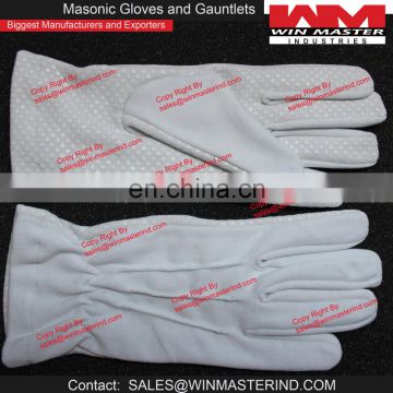white cotton ceremonial gloves