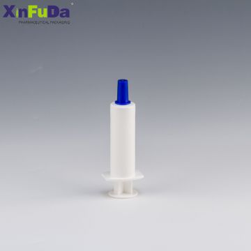 plastic measured dosage flexible needle 20cc cow mastitis medicine syringes with caps