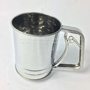 Stainless steel flour sifter