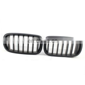 2 x Matte Black Front Bumper Racing Grill Kidney Grilles 14-17 For BMW X5 F15 X6