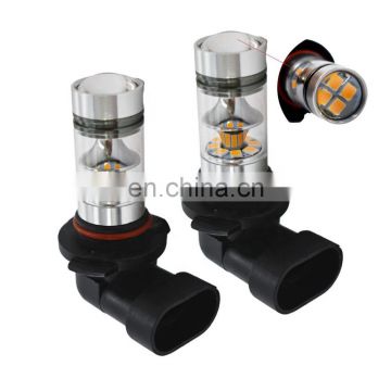 2 PCS 100W H10 9140 9145 9055 LED 3000K Orange Fog Lights Driving Bulbs w#2
