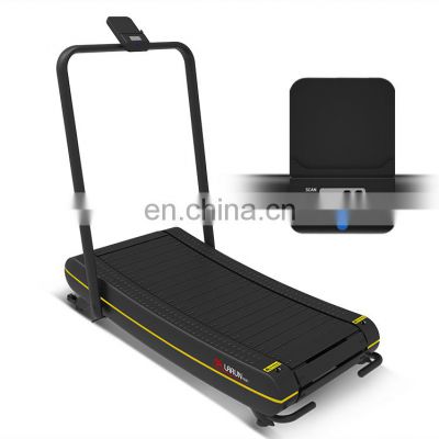 home fitness equipment  curved manual folding treadmill for home used treadmill body strong walking running machine