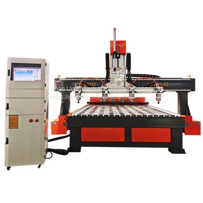 Multi Head Kitchen Cabinet Door Making Woodworking CNC Router Wood 4 Axis Engraving Machine