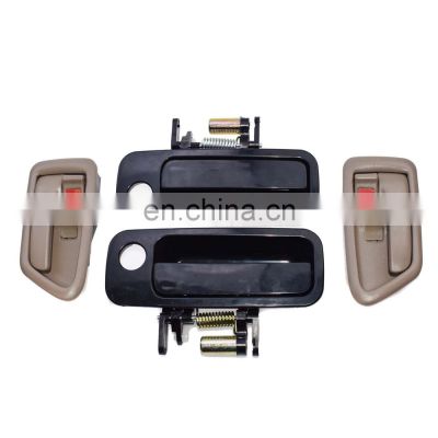 Free Shipping!Front Black Outside & Tan Inside Door Handle Handles 4Pcs For 97-01 Toyota Camry