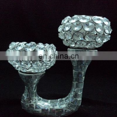 unique decorative centerpiece for wedding party crystal candle holder