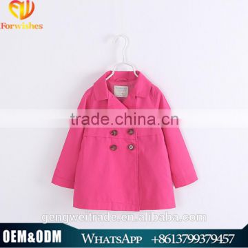 2016 Manufuactory Kids Apparel Children's Coat 4 colors autumn kids cotton jacket