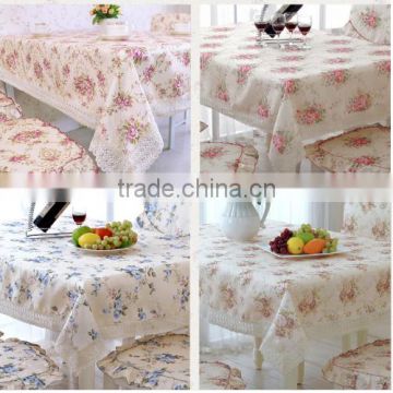 High quality and low price flower printed table cloth