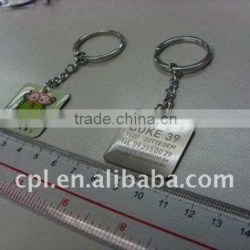 Stainless Steel promotional printed keychain