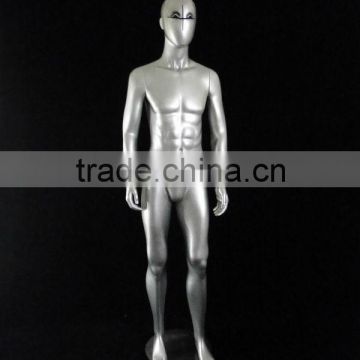 Sliver gloss finish male mannequin/ standing dummy model(SW09-BC-01XH(XW-99head))