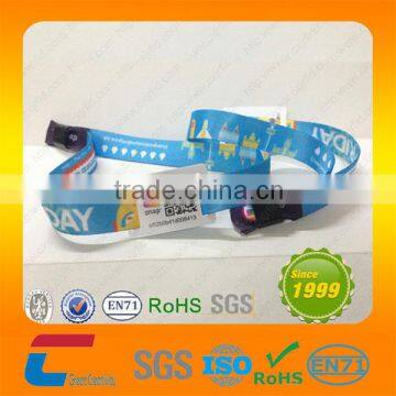 Custom printing High quality proximity woven rfid wristband