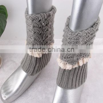 Wholesale Lace Boot Socks Acrylic Crochet Lace Boot Cuff Socks