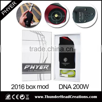 2016 THC New Vapor box mod PHYER DNA200 E Cigarette