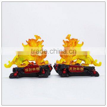 Liulu color Resin Pi Sou , fengshui pixiu statue hot sales