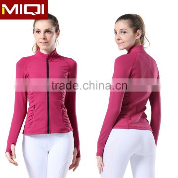 Ladies stretchable, durable, breathable, moisture wicking custom formal gym running jacket