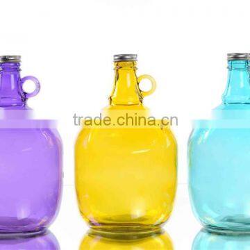 3L Colored Glass Oil Bottle with Tin Lid