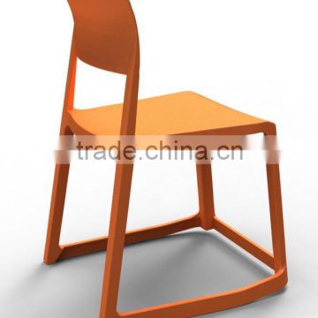 New designed pure plastic armless chair for waiting room