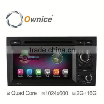 2G Rom Ownice Quad Core Android 4.4 up to android 5.1 Car multimedia player for Audi A4 S4 Support rear camera HD