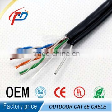self supporting cat5e with steel wire network cable