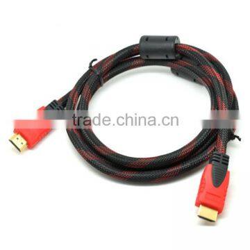 2.0 version copper clad steel conductor 5mm outer sheath hdmi cable gold from professional Manufacturer