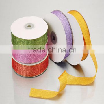 Wholesale christmas ribbon, celebrate it ribbon, box packaging decorative rainbow metallic colored ribbon