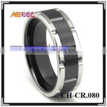 Comfort Fit black cobalt chrome rings