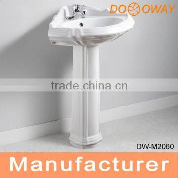Bathroom Ceramics triangular pedestal basin DW-M2060
