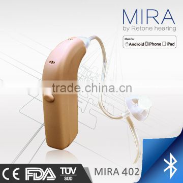 Bluetooth hearing aids with Mira APP ;rechargeable thin tube