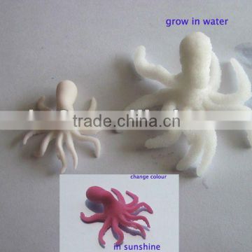 plastic capsule toy/grow in water toy/growing sponge toys uv colour change toys uv checker uv toy