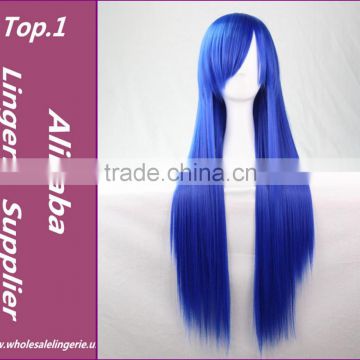 100cm Long final fantasy-Sephiroth Blue Cosplay Costume Wig